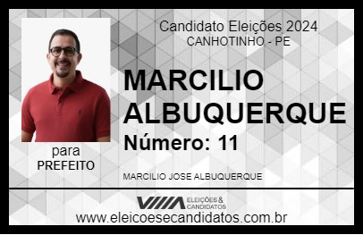 Candidato MARCILIO ALBUQUERQUE 2024 - CANHOTINHO - Eleições