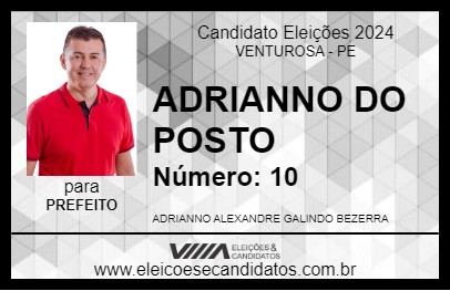 Candidato ADRIANNO DO POSTO 2024 - VENTUROSA - Eleições