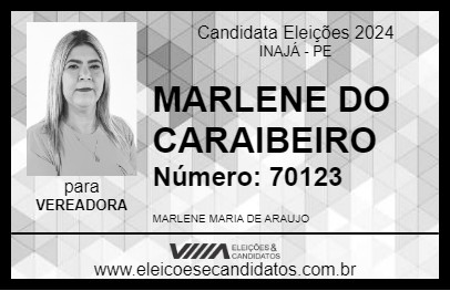 Candidato MARLENE DO CARAIBEIRO 2024 - INAJÁ - Eleições