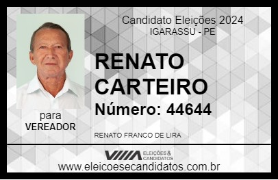 Candidato RENATO CARTEIRO 2024 - IGARASSU - Eleições