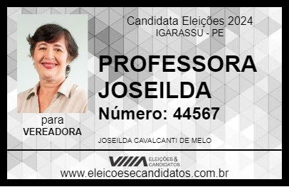 Candidato PROFESSORA JOSEILDA 2024 - IGARASSU - Eleições