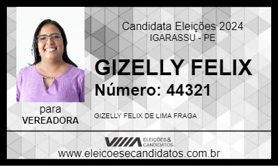 Candidato GIZELLY FELIX 2024 - IGARASSU - Eleições