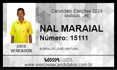 Candidato NAL MARAIAL 2024 - MARAIAL - Eleições