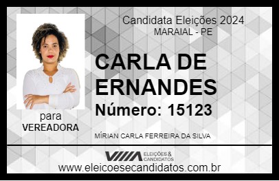 Candidato CARLA DE ERNANDES 2024 - MARAIAL - Eleições