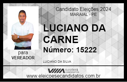 Candidato LUCIANO DA CARNE 2024 - MARAIAL - Eleições