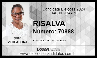 Candidato RISALVA 2024 - ITAQUITINGA - Eleições