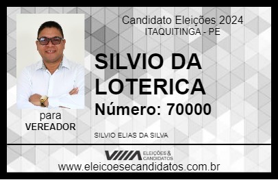 Candidato SILVIO DA LOTERICA 2024 - ITAQUITINGA - Eleições