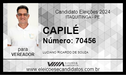 Candidato CAPILÉ 2024 - ITAQUITINGA - Eleições