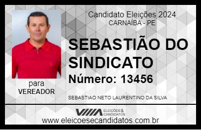 Candidato SEBASTIÃO NETO 2024 - CARNAÍBA - Eleições