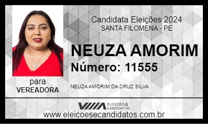 Candidato NEUZA AMORIM 2024 - SANTA FILOMENA - Eleições