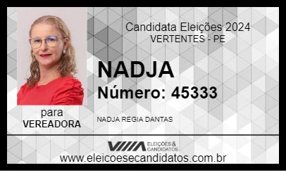 Candidato NADJA 2024 - VERTENTES - Eleições