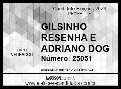 Candidato GILSINHO RESENHA JUNTOS 2024 - RECIFE - Eleições