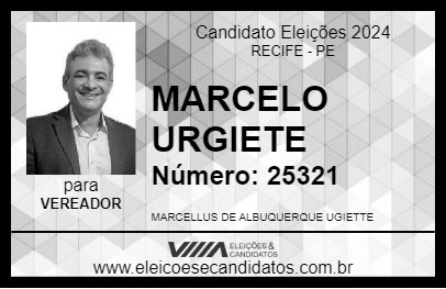 Candidato MARCELUS UGIETTE 2024 - RECIFE - Eleições