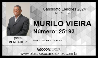 Candidato MURILO VIEIRA 2024 - RECIFE - Eleições