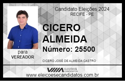 Candidato CICERO ALMEIDA 2024 - RECIFE - Eleições