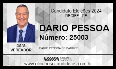 Candidato DARIO PESSOA 2024 - RECIFE - Eleições