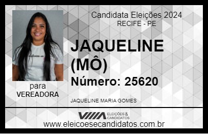 Candidato JAQUELINE (MÔ) 2024 - RECIFE - Eleições