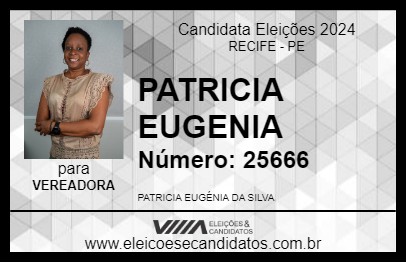 Candidato PATRICIA EUGENIA 2024 - RECIFE - Eleições