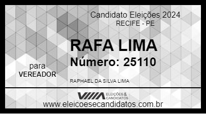 Candidato RAFA LIMA 2024 - RECIFE - Eleições