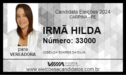 Candidato IRMÃ HILDA 2024 - CARPINA - Eleições