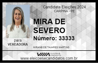 Candidato MIRA DE SEVERO 2024 - CARPINA - Eleições