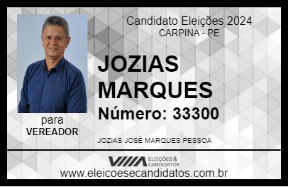 Candidato JOZIAS MARQUES 2024 - CARPINA - Eleições