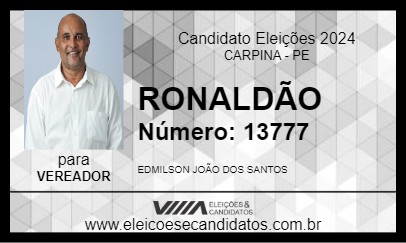 Candidato RONALDÃO 2024 - CARPINA - Eleições