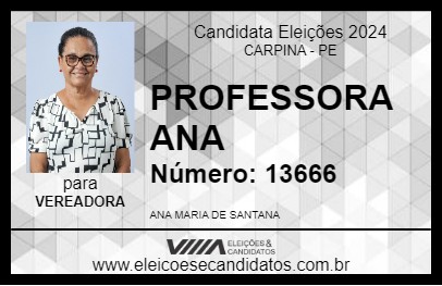 Candidato PROFESSORA ANA 2024 - CARPINA - Eleições