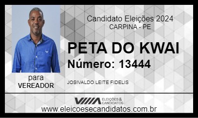 Candidato PETA DO KWAI 2024 - CARPINA - Eleições