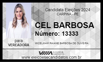 Candidato CEL BARBOSA 2024 - CARPINA - Eleições