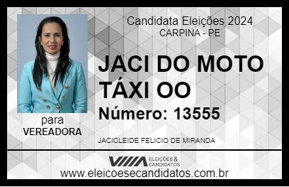 Candidato JACI DO MOTO TÁXI OO 2024 - CARPINA - Eleições