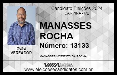 Candidato MANASSES ROCHA 2024 - CARPINA - Eleições