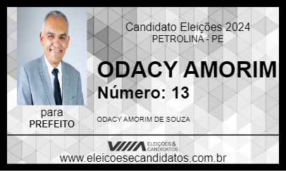 Candidato ODACY AMORIM 2024 - PETROLINA - Eleições