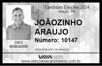 Candidato JOÃOZINHO ARAUJO 2024 - INAJÁ - Eleições