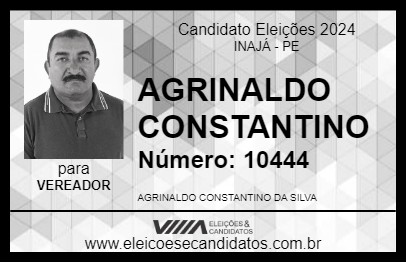 Candidato AGRINALDO CONSTANTINO 2024 - INAJÁ - Eleições