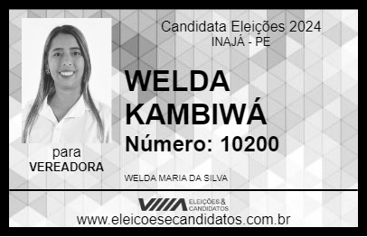 Candidato WELDA KAMBIWÁ 2024 - INAJÁ - Eleições