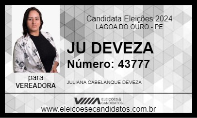 Candidato JU DEVEZA 2024 - LAGOA DO OURO - Eleições