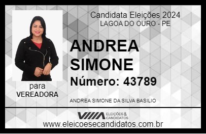 Candidato ANDREA SIMONE 2024 - LAGOA DO OURO - Eleições