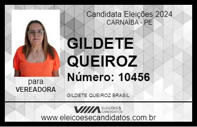 Candidato GILDETE QUEIROZ 2024 - CARNAÍBA - Eleições