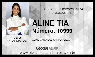 Candidato ALINE TIÁ 2024 - AMARAJI - Eleições