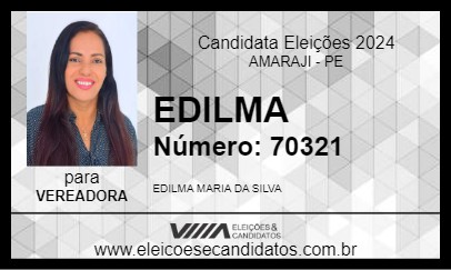 Candidato EDILMA 2024 - AMARAJI - Eleições