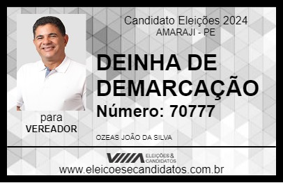 Candidato DEINHA DE DEMARCAÇÃO 2024 - AMARAJI - Eleições