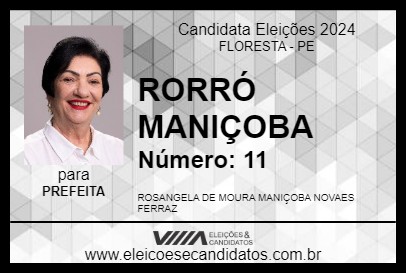 Candidato RORRÓ MANIÇOBA 2024 - FLORESTA - Eleições