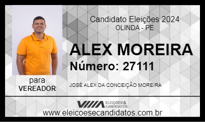 Candidato ALEX MOREIRA 2024 - OLINDA - Eleições