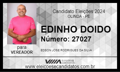 Candidato EDINHO DOIDO 2024 - OLINDA - Eleições