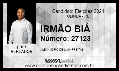 Candidato IRMÃO BIÁ 2024 - OLINDA - Eleições