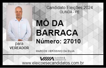 Candidato MÔ DA BARRACA 2024 - OLINDA - Eleições