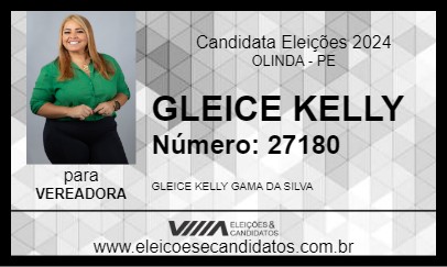 Candidato GLEICE KELLY 2024 - OLINDA - Eleições