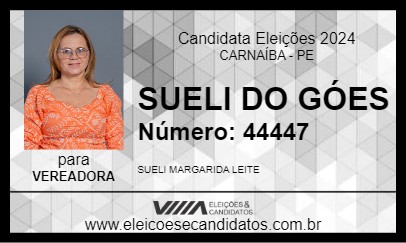 Candidato SUELI DO GÓES 2024 - CARNAÍBA - Eleições