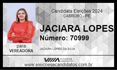 Candidato JACIARA LOPES 2024 - CABROBÓ - Eleições